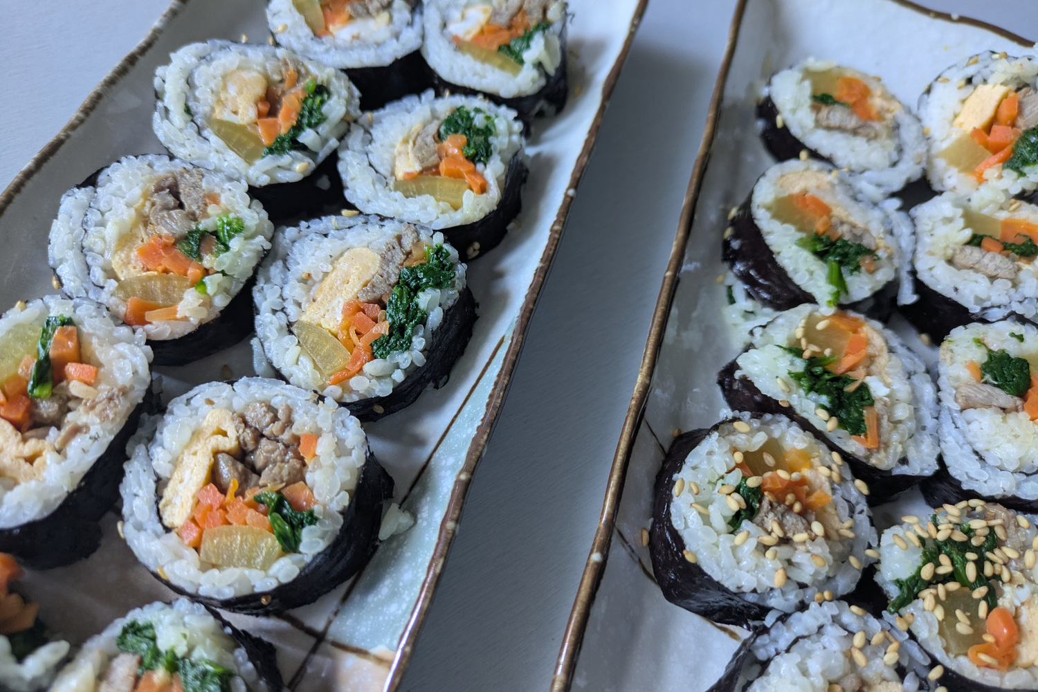 Kimbap – koreanische Reisrollen