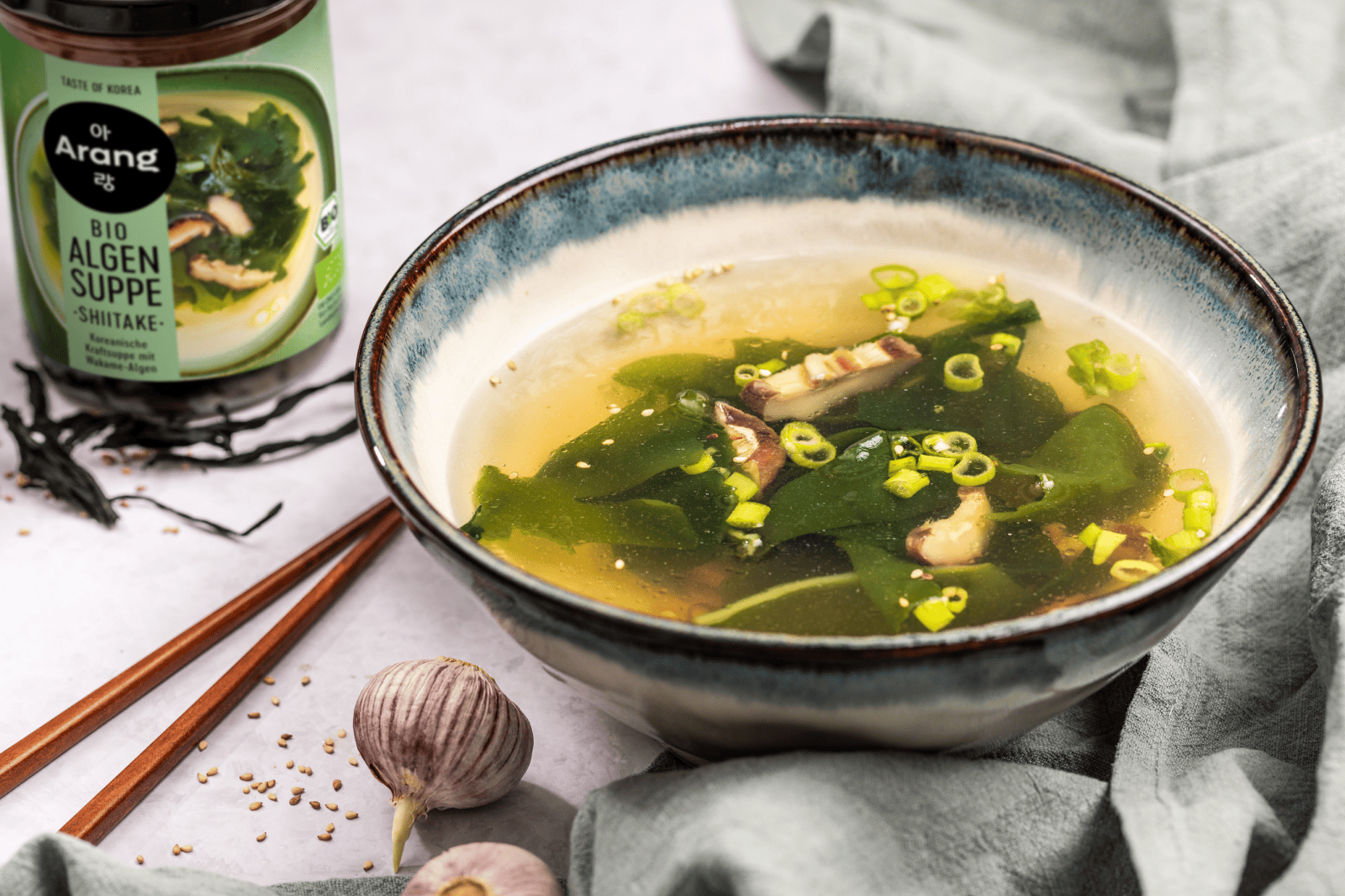 Bio-Algensuppe Shiitake