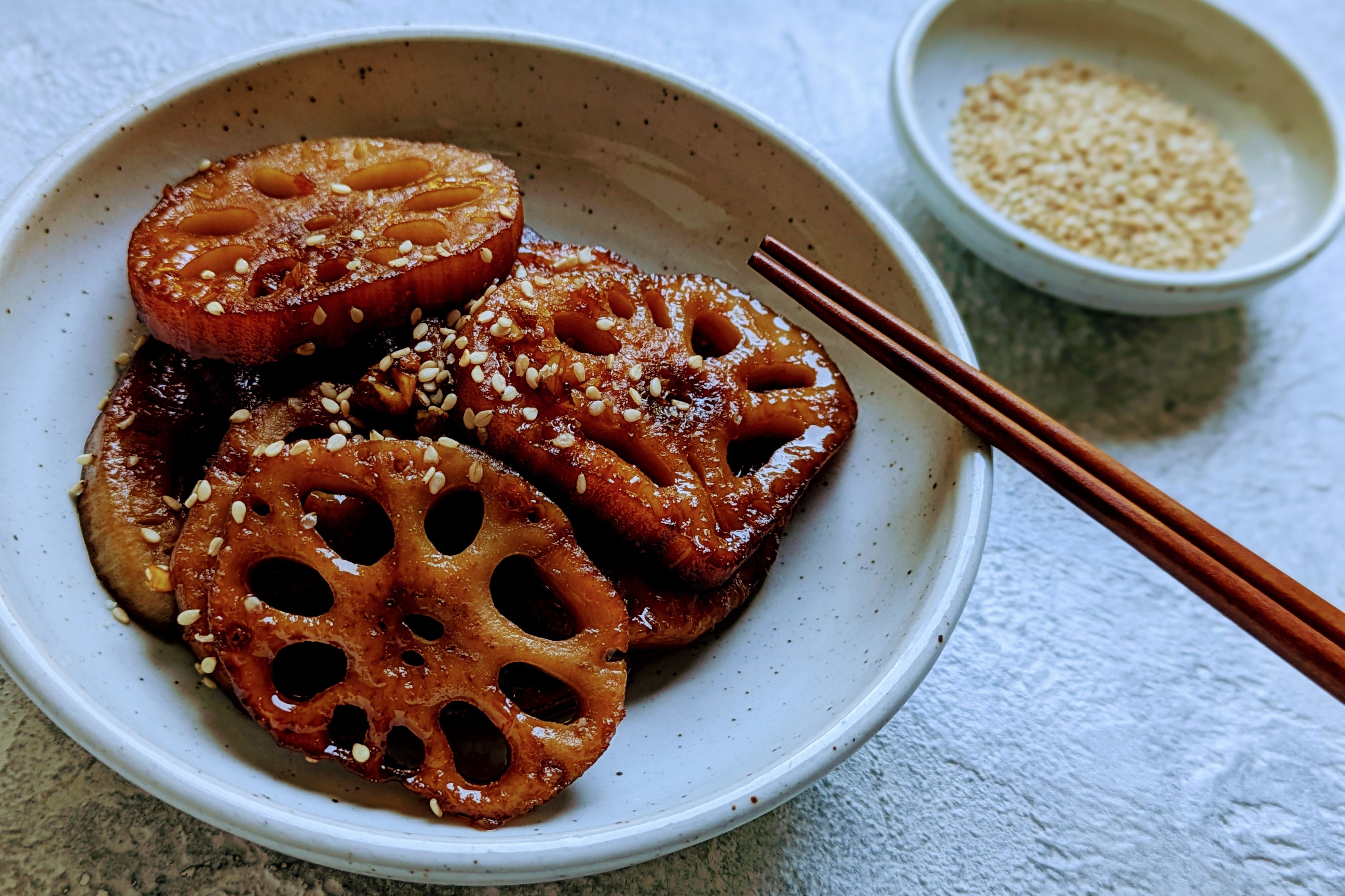 Lotuswurzel mit Bulgogi Sauce